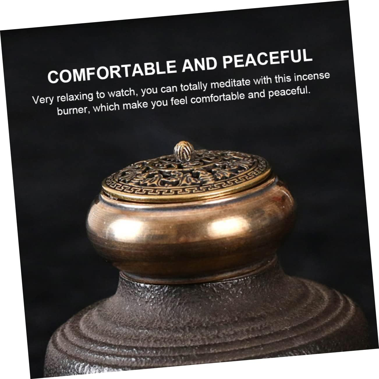 2Pcs Mini Brass Vintage Coil Incense Burner Censer Desktop Decor for Home Office Tea Ceremony Incense Sticks Holder Stylish image number 3