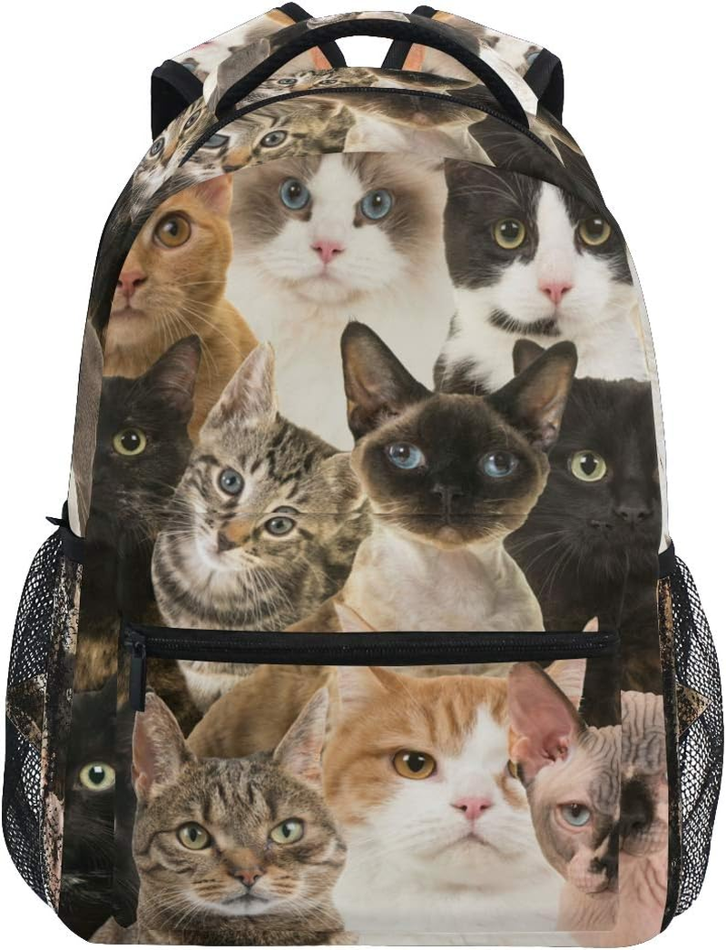 Rootti Backpack Bag Cat Animal Print Daypack Canvas School with Travel Bookbag Backpack for Teen Boys Girls Men and Women, Multi, One Size image number 5