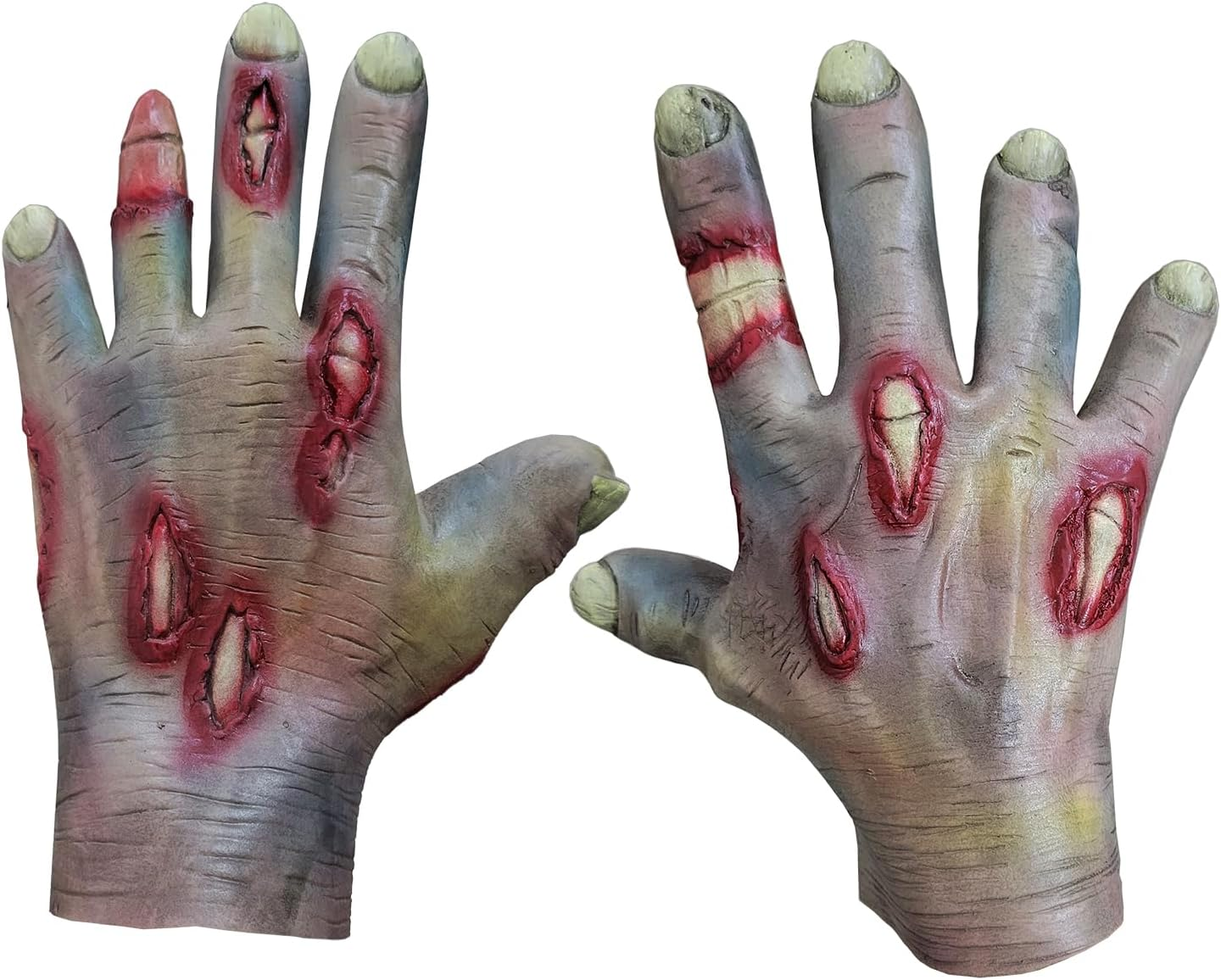 Auto-Plaza Pair of Adult Zombie Ghoulish Productions Flesh Zombie Latex Zombie for Halloween, Party and Cosplay image number 2