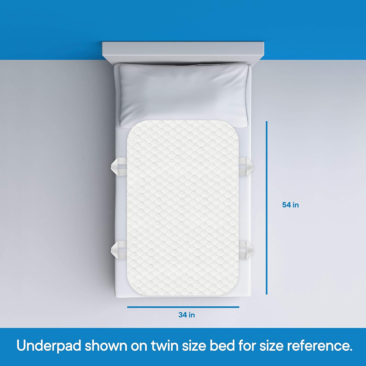 RMS Ultra Soft 4-Layer Washable and Reusable Incontinence Bed Underpads, 34"X54" with Four Handles image number 6