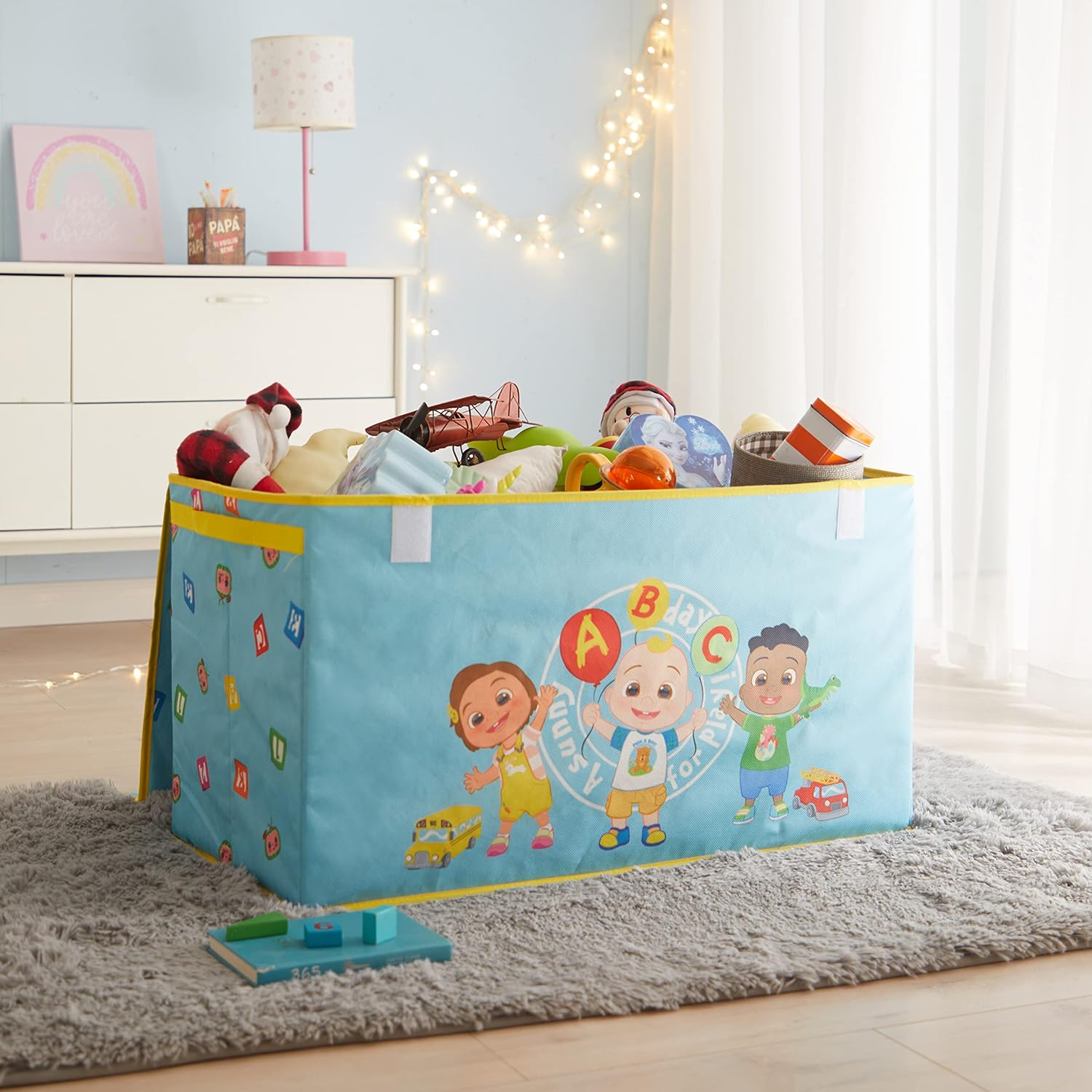 Idea Nuova Cocomelon Collapsible Children&rsquo;S Toy Storage Trunk, Durable with Lid - Encanto image number 2