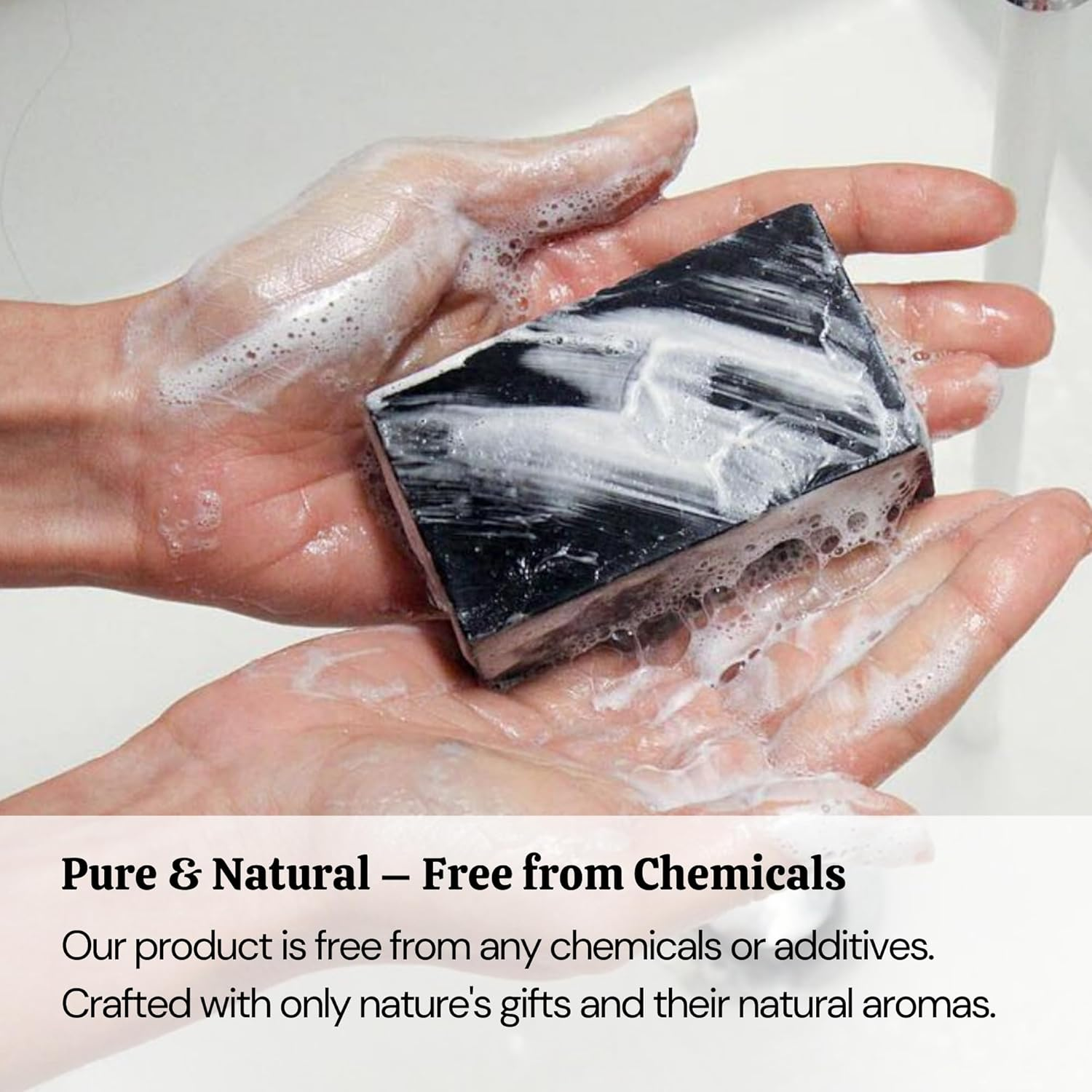 Charcoal Cleansing Bar Soap, Organic Herbal Skin Detox with Activated Charcoal, Natural Luxury for Facial and Body Detoxification, Moisturizing, Nourishing Beauty Bar, Vegan, Non GMO, 4 Oz image number 1