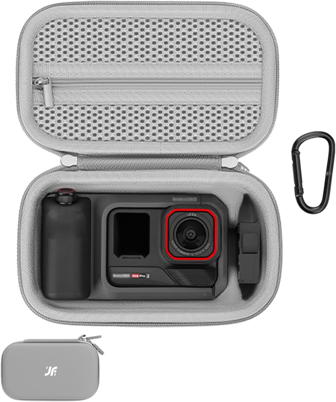 Cochanvie Carrying Case for Insta 360 Ace Pro 2 Xplorer Grip Pro Kit, Storage Travel Bag for Camera, Grip & Quickly Release Adapter and Other Accessories (Black)