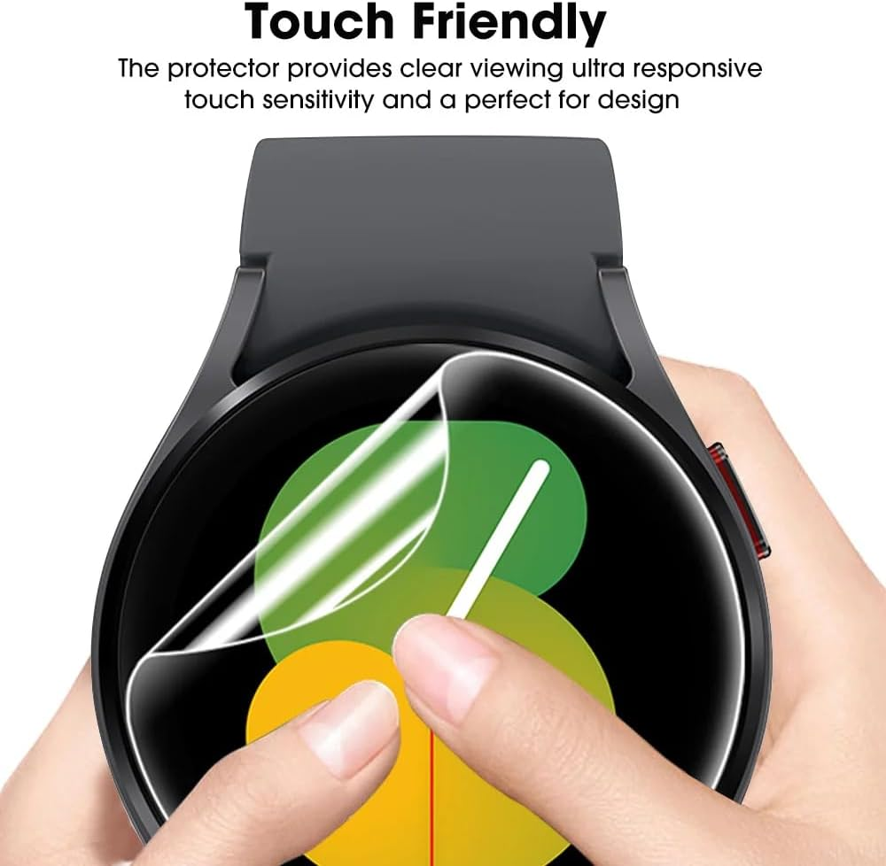 TPU Gel Screen Protector for Samsung Galaxy Watch 7/6/5/4 40 Mm Flexible Hydrogel Film Transparent Protector Ultra Thin Touch Sensitive Automatic Repair Pack of 6 image number 1