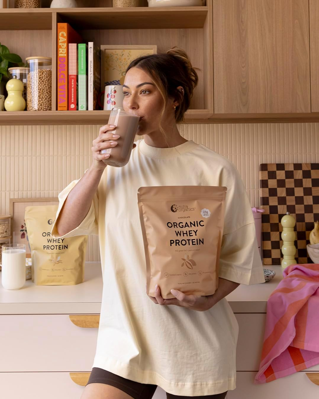 Nutra Organics Organic Whey Protein Chocolate 750G | Certified Organic | New Zealand Grass Fed & Pasture Raised (25 Serves) image number 6