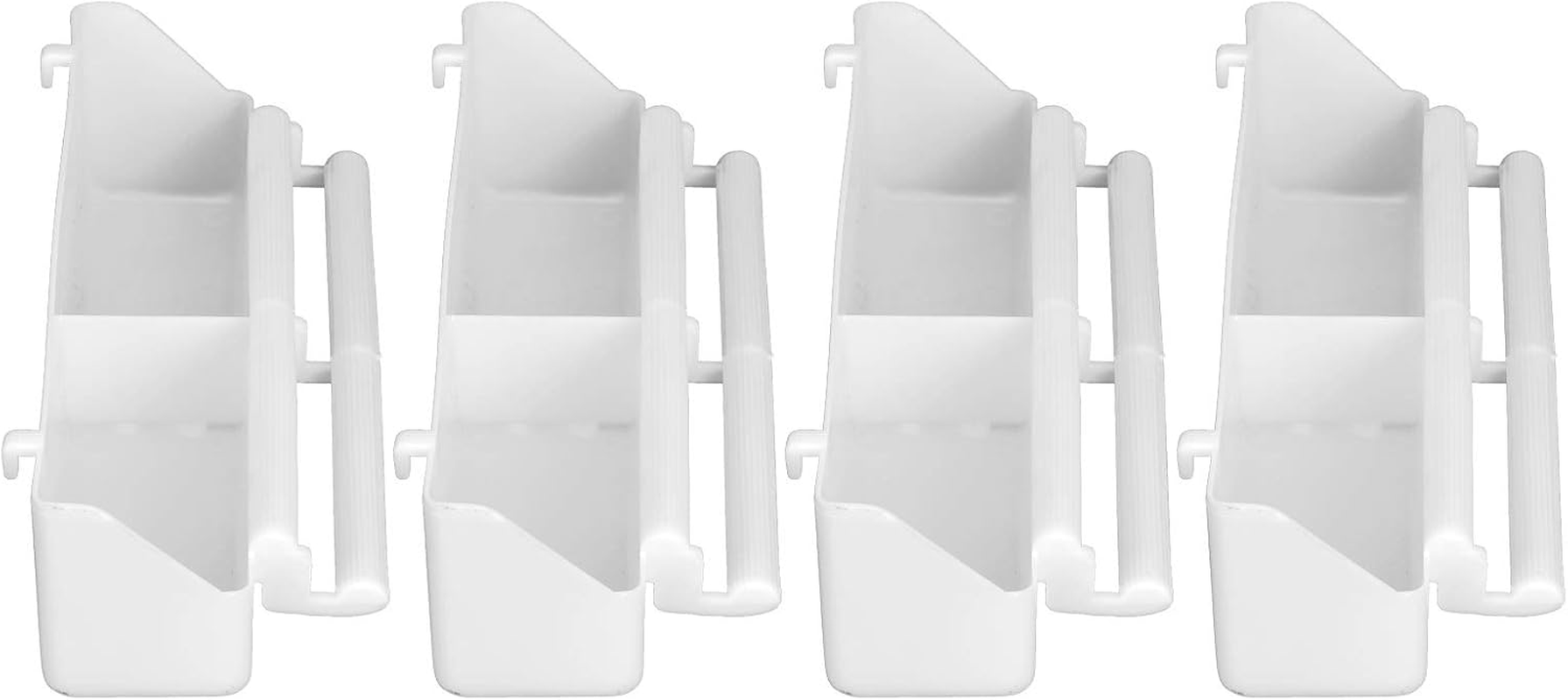 Set of 4 Plastic Bird Feeder Bowls White Parrot Feeder Bowls Food Water Bowls Hanging Bird Cage for Parrot Pigeon