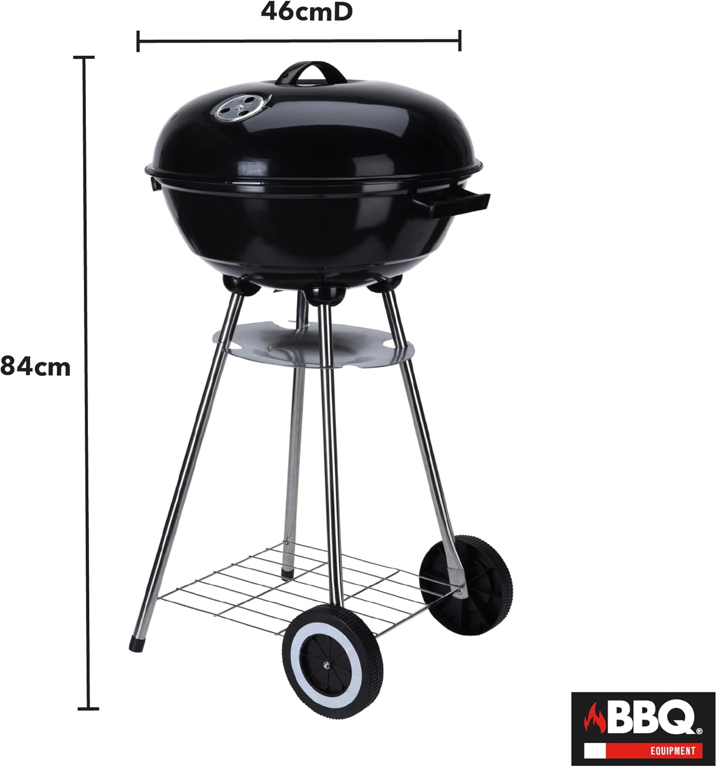 Yatsal BBQ Bowl Shape Charcoal Grill, 46 Cm Diameter X 84 Cm Height