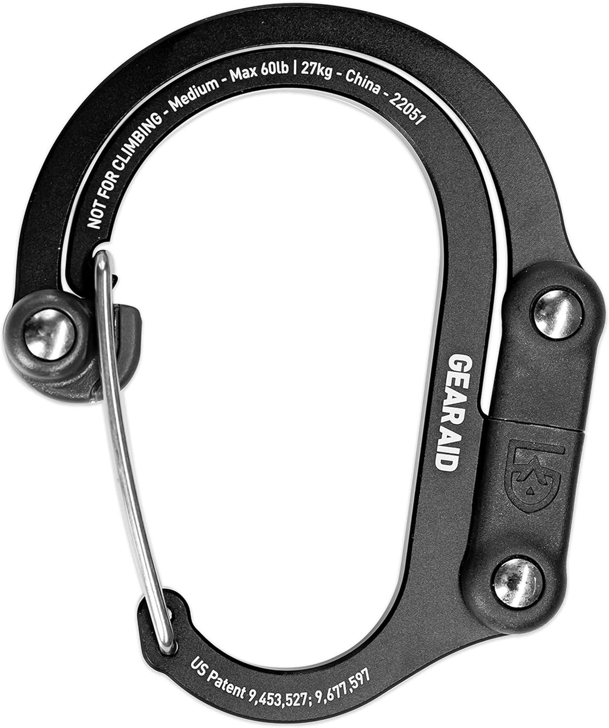 Gear AID HEROCLIP Carabiner Gear Clip and Hook (Medium) for Camping, Backpack, Suitcases and Garage Organization image number 6