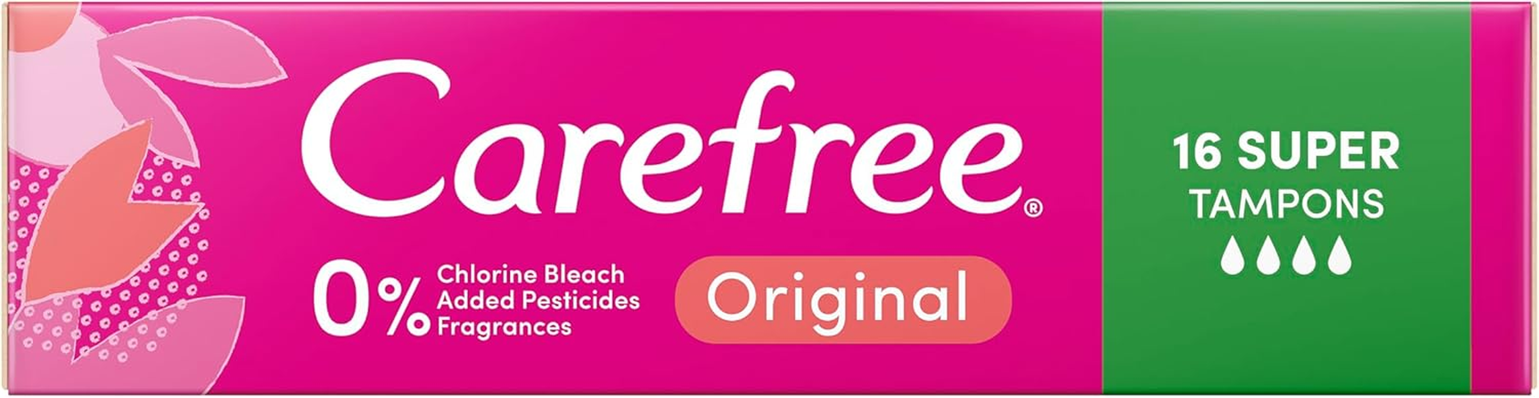 Carefree Original Super Tampons 16 Pack