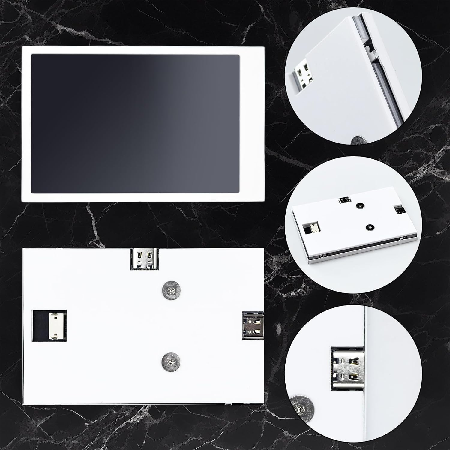 3.5In IPS USB Mini Screen, CPU Hardware Temperature Monitor Type C AIDA64 PC Temperature Display Monitor for Computer Case (White) image number 6