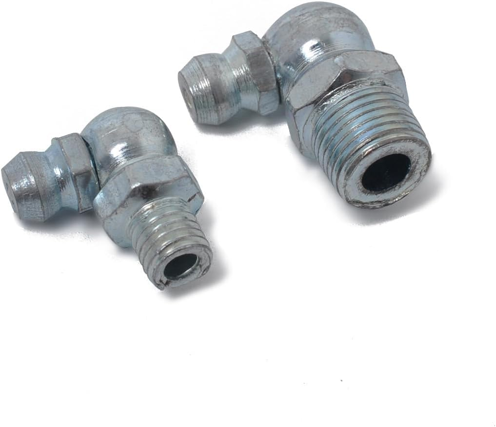 AIMALL 50PCS Hydraulic Grease Fitting Kit, Assorted Zerk Straight and Angled Fittings for Lubrication