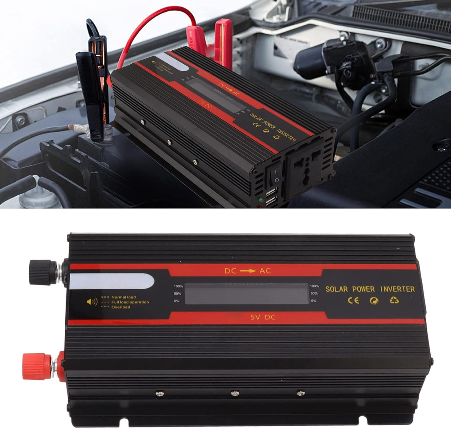 1000W Power Inverter Universal Pure Sine Wave Solar Car Inverter with LCD Display for Household Power Generation image number 6