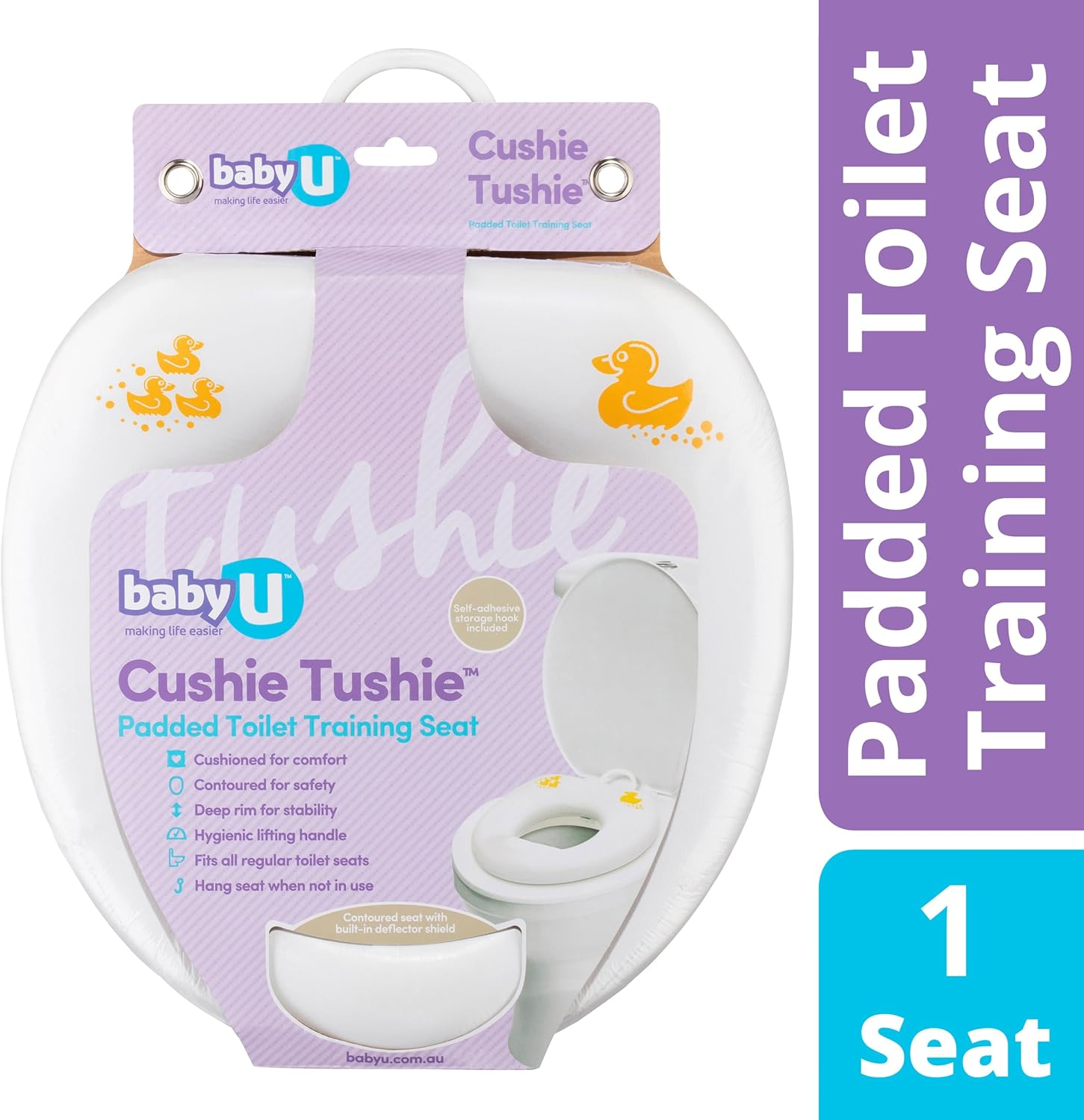 Tooshies Eco Nappy Pants, Size 4 Toddler, 128 Count + Babyu Cushie Tushie Toilet Training Seat image number 5
