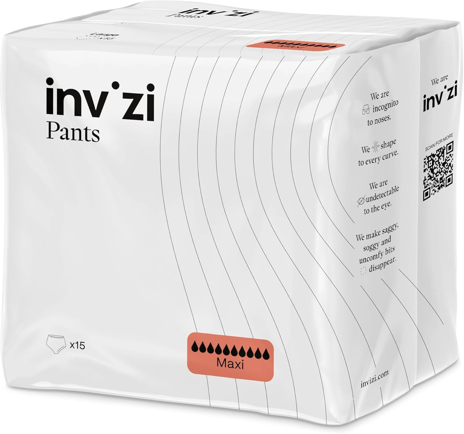 Invizi Pants Maxi &ndash; Leak-Proof Incontinence Underwear Unisex, Maximum Absorbency, Odor Control, Flash-Dry Technology, Discreet Fit, Bowel & Bladder Protection, 12-Hour Freshness image number 2