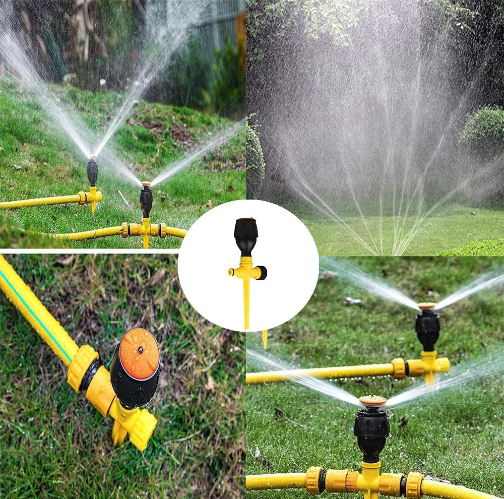 LXLM 360 Rotation Garden Lawn Sprinkler,Adjustable Sprinkler System for Yar,Garden Irrigation System Multifunction-Adjustable,Sprinklers Outdoor Grass Garden Yard Plants Lawn (3PCS) image number 2