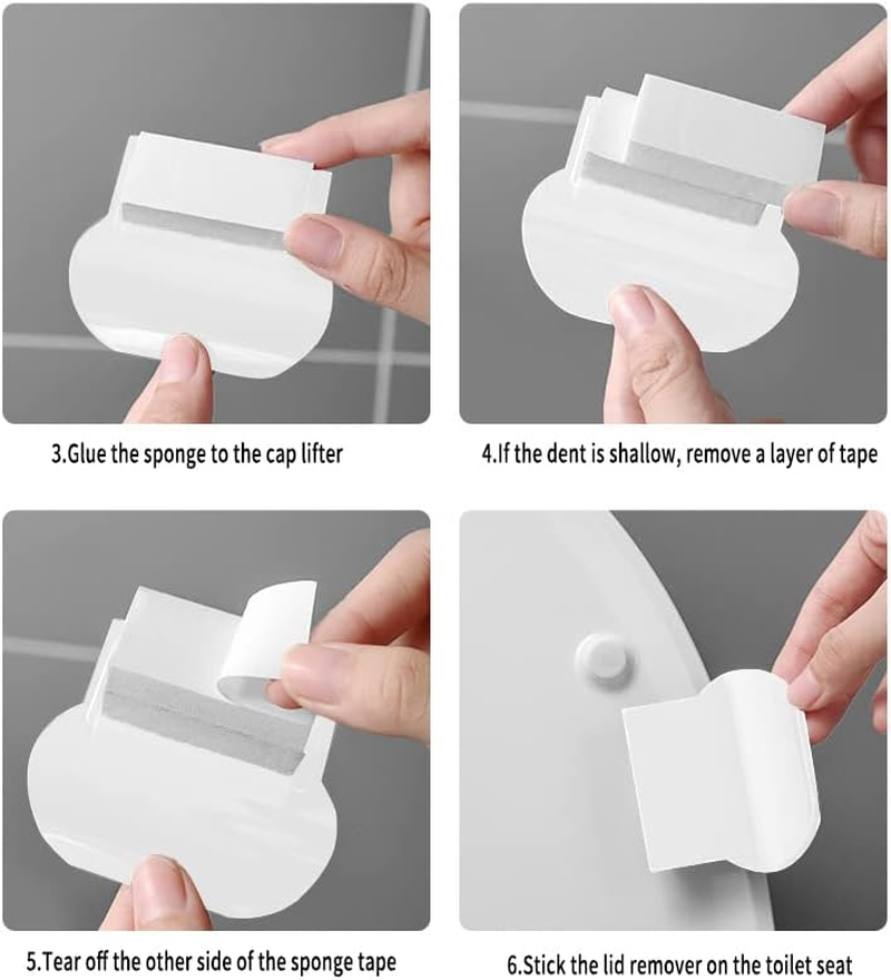 2-In-1 Toilet Lid & Seat Lifter - Avoid Touching, Ideal for Home, Office, Hotel - White image number 1