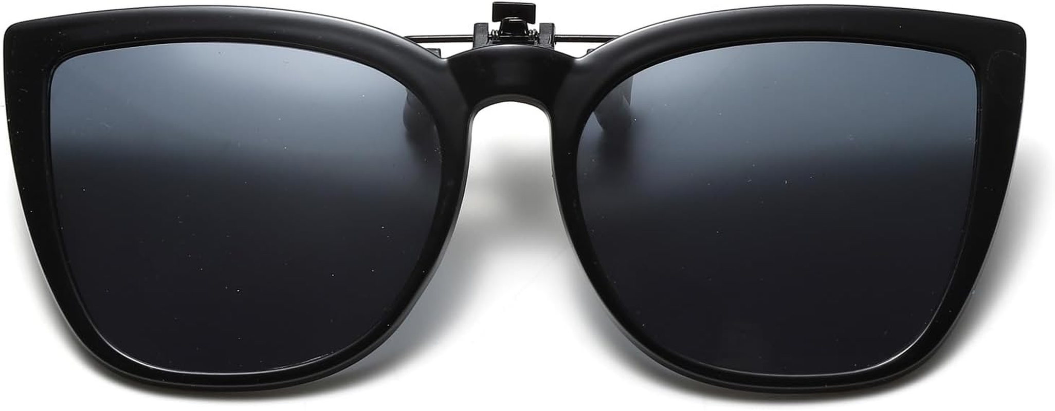 Long Keeper Polarized Clip on Sunglasses over  Women Men with UV Protection Clip on Cat Eyeglasses