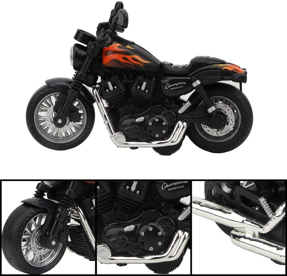 Motorbike Model Toy, Durable Alloy Motorbike Model Toy, Superior Vertical for Kids Teens Sons Children Boys(Black) image number 1