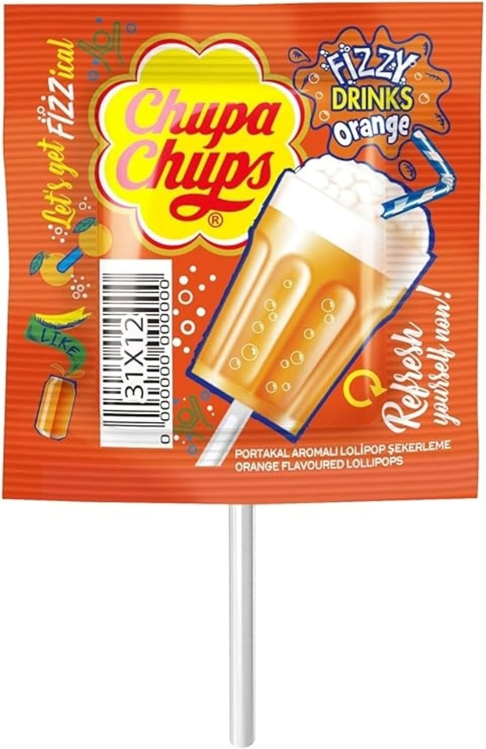 Chupa Chups 3D Fizzy Drinks Lollipops 8 X (6 X 15 G)
