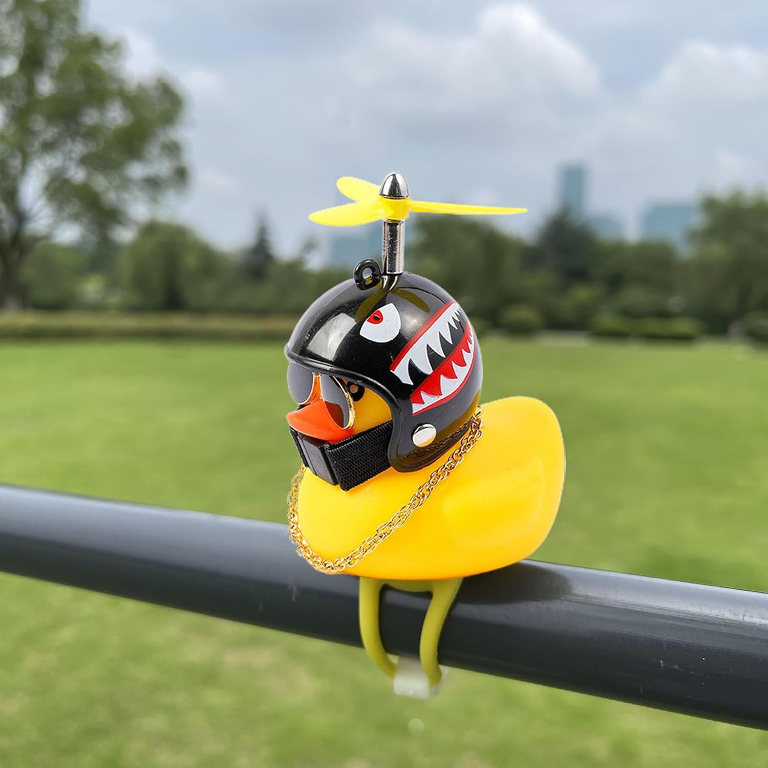 Rubber Duck Car Ornament,Bike Ornaments Duck Shape Car Dashboard Motorcycle Yellow Duck Decor Accessories - Motorcycle Bicycle Safe Riding Handlebar Decor for Cars, Tables Borato image number 6