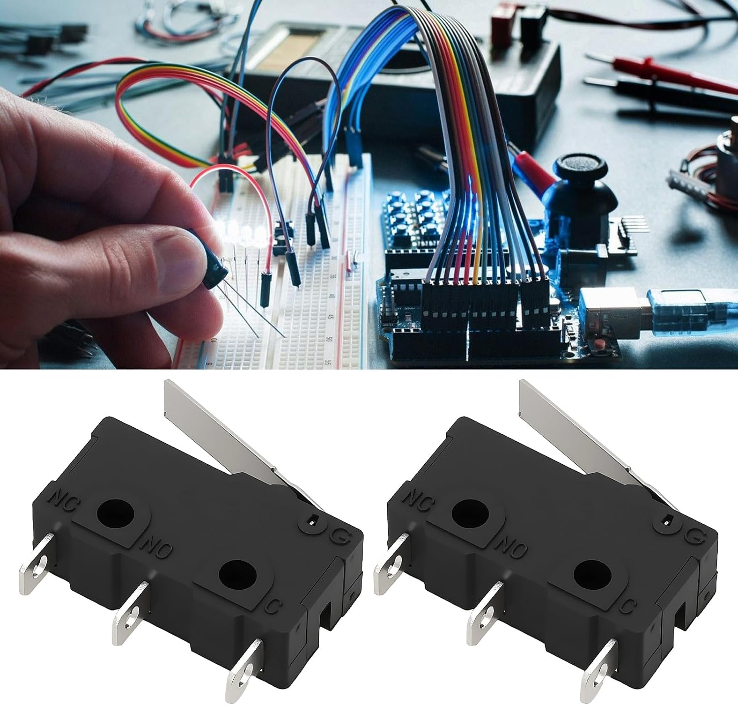 OTOTEC 10Pcs 3 Pin Mini Micro Limit Switch 5A 125/250V Lever Type Micro Switch for Electronic Equipment, KW11-3Z image number 5