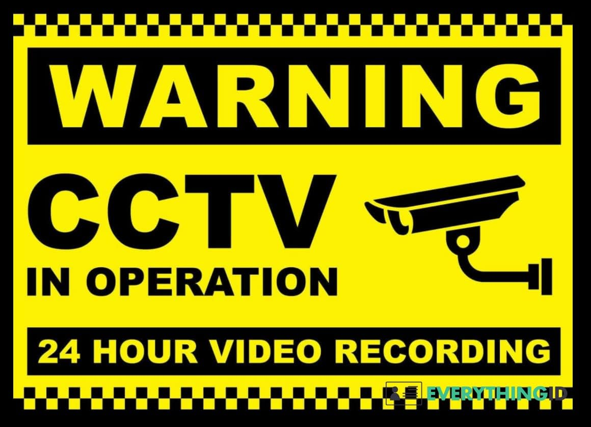 ACOS 2X Warning CCTV in Operation Security Surveillance Camera Notice Sticker Sign