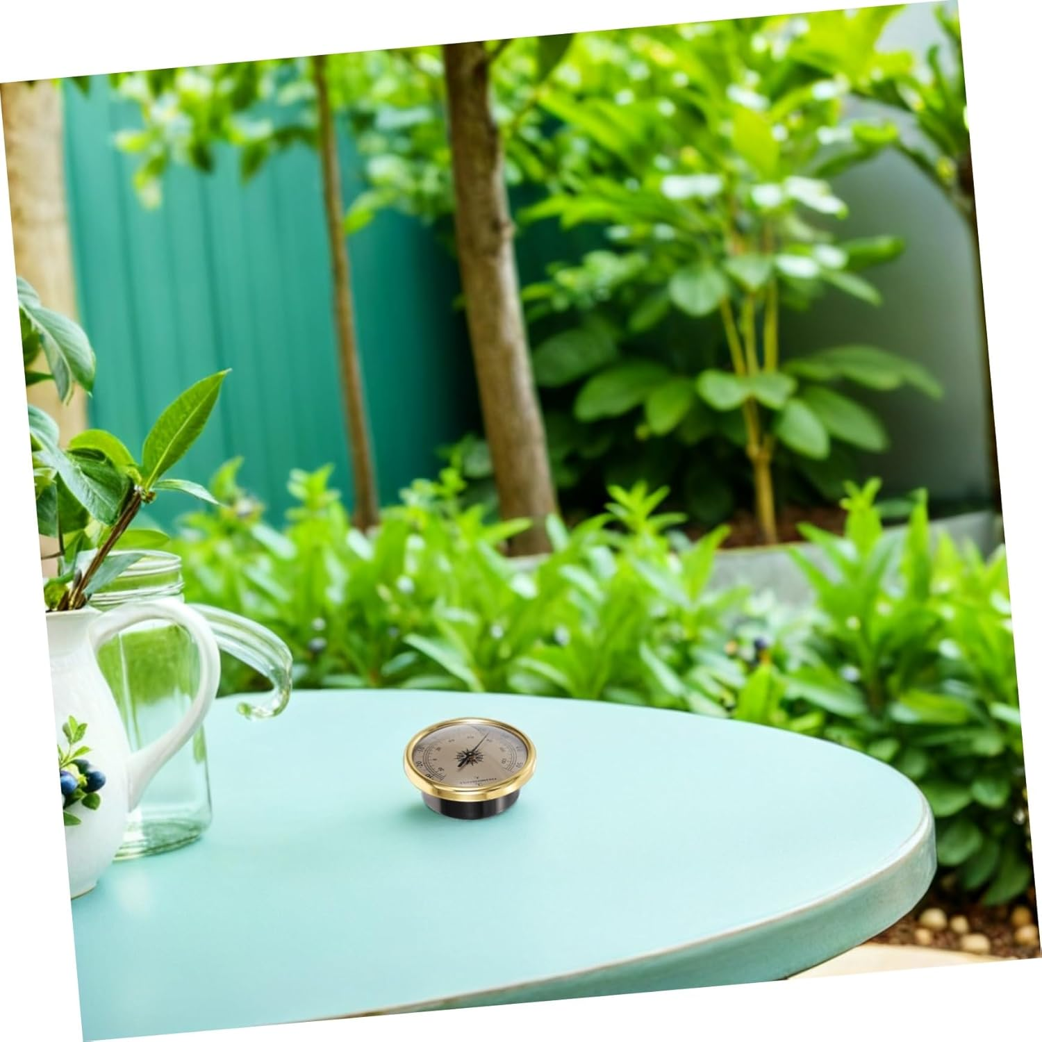 POPETPOP 2Pcs Metal round Thermometer Indoor Outdoor Temperature Gauge for Garden Greenhouse Wall-Mounted Decorative Weather Thermometer with Precise Fahrenheit Dial for Meteorological image number 6