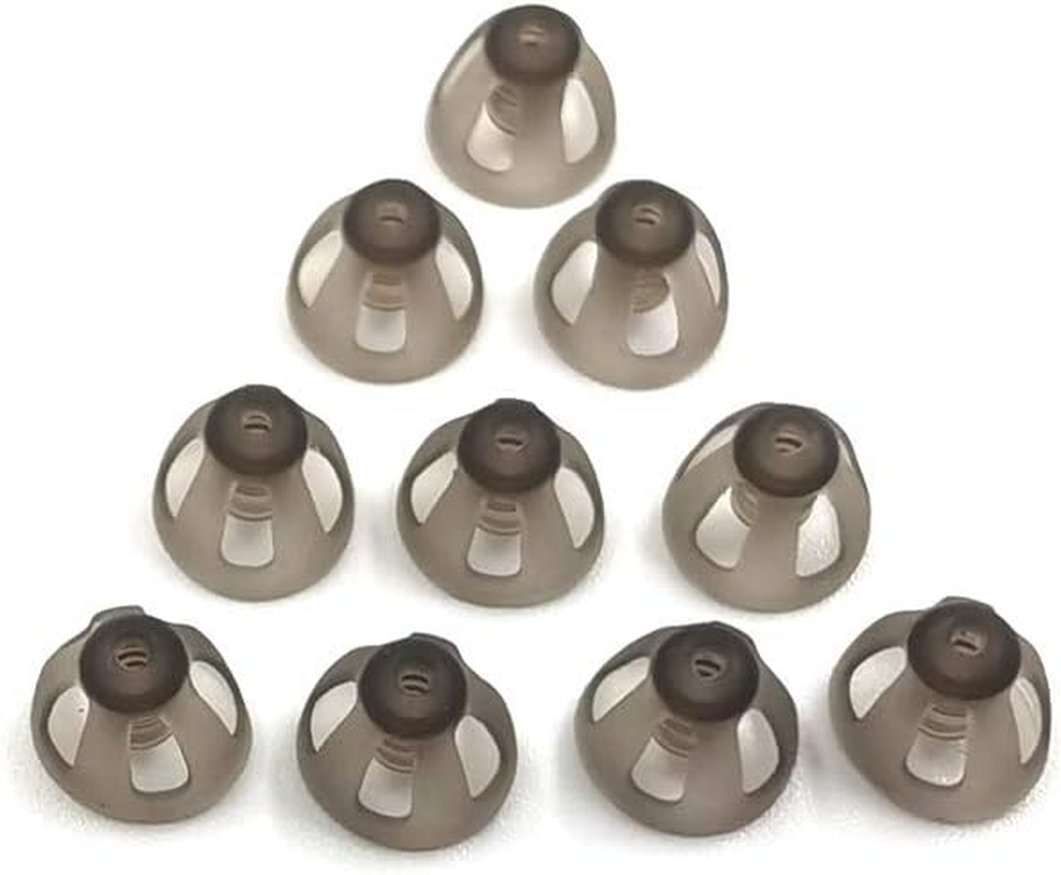 Hearing Aid Domes Smoky Gray Tips Ear Pieces Comfortable for Open Fit BTE Sound Amplifier PSAP Kit Invisible, except for RIC (M * 10) image number 6