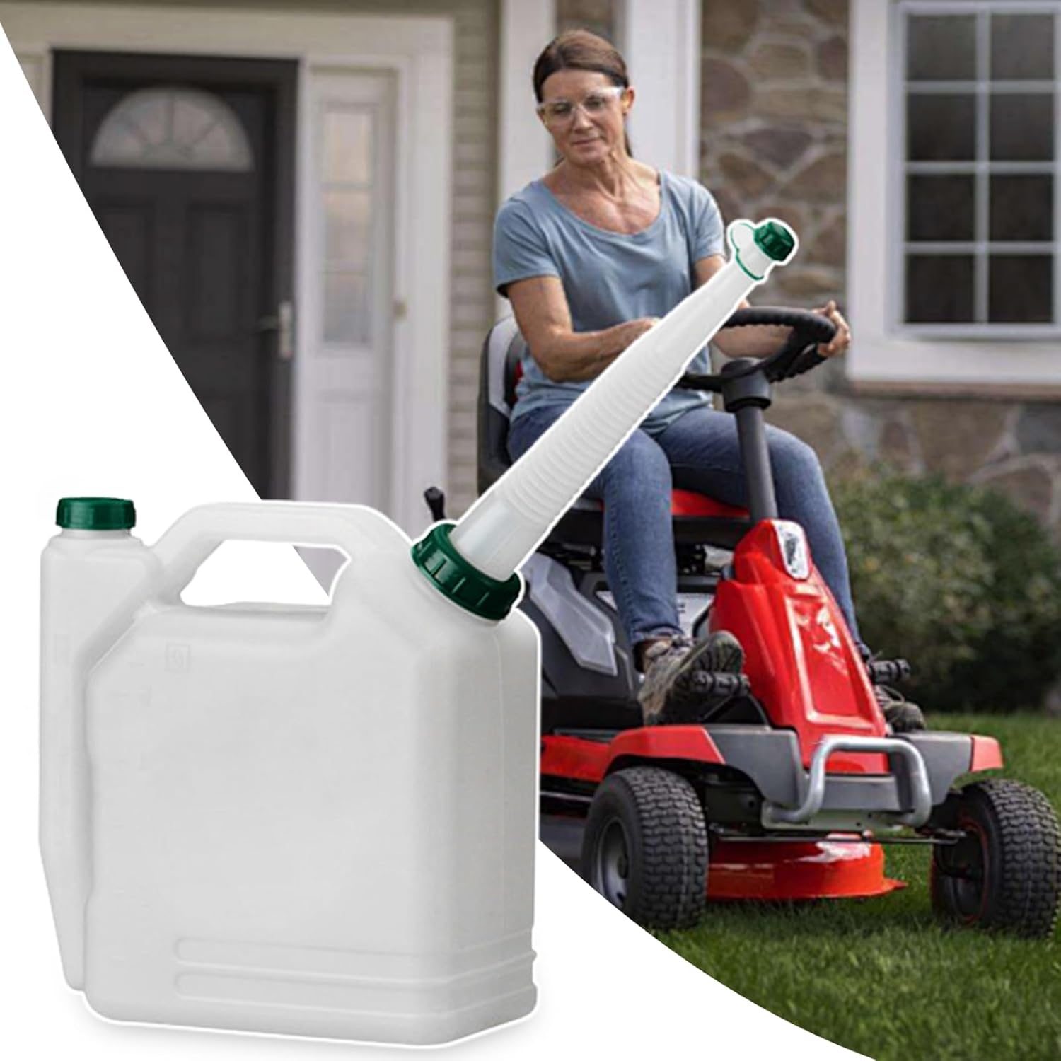 Oil Container Automotive - 1L, Transparent, Oil Jug, Measuring Cup, Spout Bottle | Motor Oil Dispenser with Extended Spout for Accurate Filling, Engine Oil Change Tool for Garden Equipm image number 1