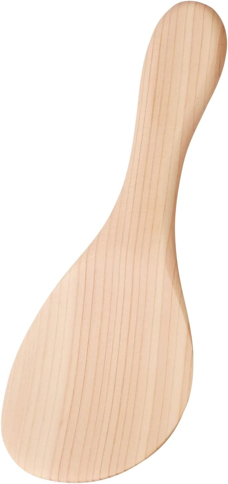 Yamako 78306 Temahima Koubou Cypress Friendly Rice Spoon, Small, Made in Japan, Easy to Use, Hinoki, Wood, Simple, Unpainted, Kitchen Tools, Cookware, Cooking, Texture, Texture