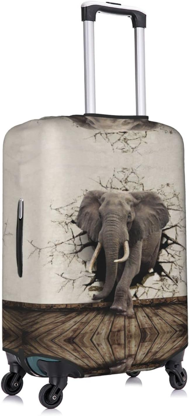 Broken Wall Elephant Luggage Cover Anti-Scratch Suitcase Protector Fits 18-32 Inch Luggage image number 1