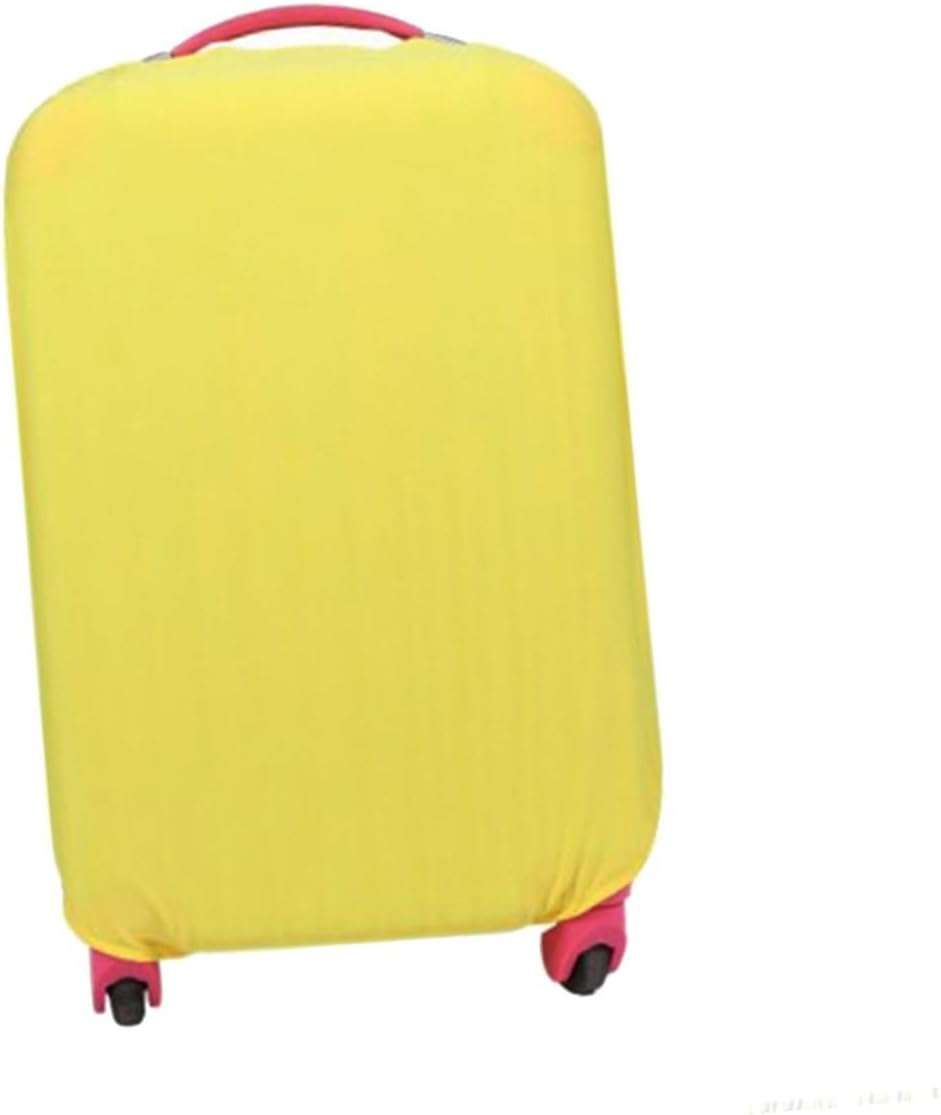Hoement Elastic Yellow Luggage Cover for Suitcase Dustproof Protective Travel Case Cover with High Stretch and Handle Access Suitcase Protector for Travel Gear image number 3