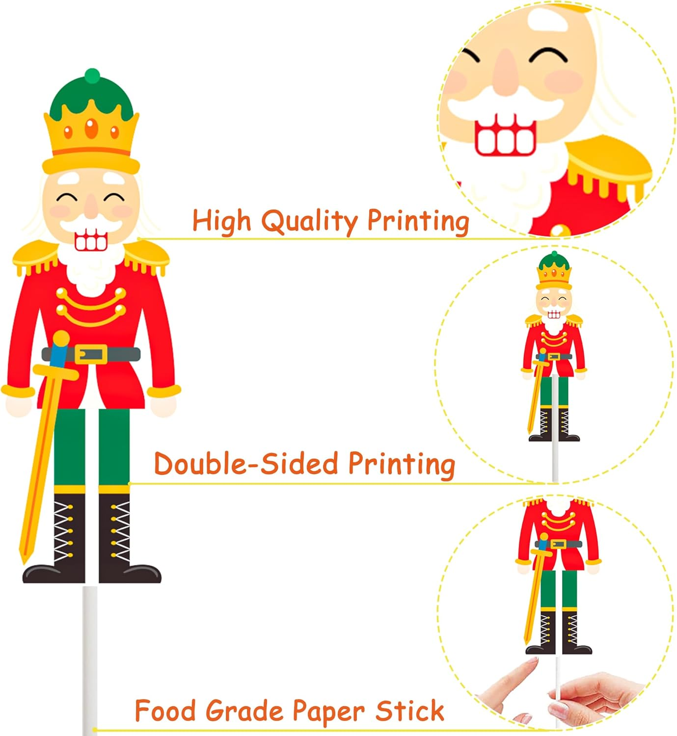 Christmas Party Decoration Christmas Tree Santa Claus Snoweman Hat Socsks Glitter Cupcake Toppers for Xmaas Party Favor Supplies SET of 24 image number 4