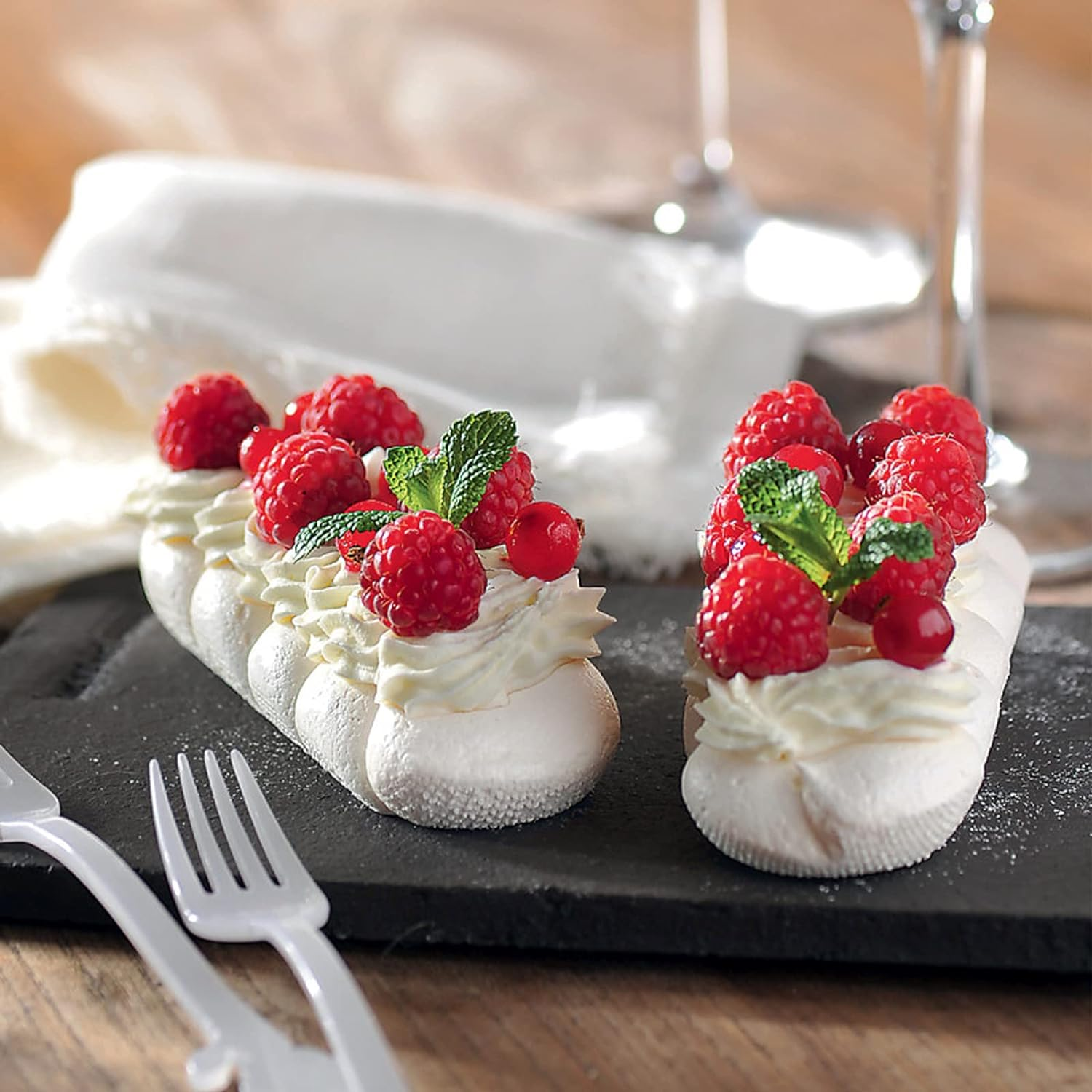 Silicone Perforated Bread Mold for Baking, 12 Individual Oblong Baking Forms, Hot Dog Bun Mold, Silicone Molds for Making Crispy Bread Rolls, Eclairs and Milk Breads image number 1