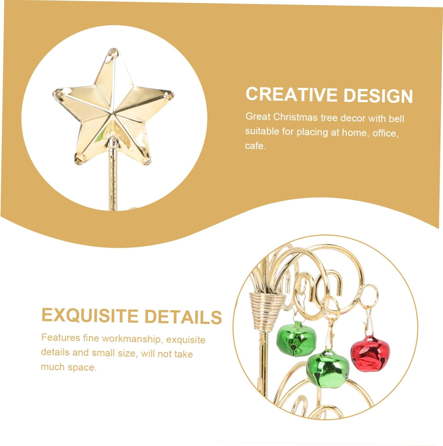 Wrought Iron Miniature Christmas Tree 28Cm Small Desktop Xmas Table Decoration Red Green Gold for Home Holiday Party Supplies image number 5