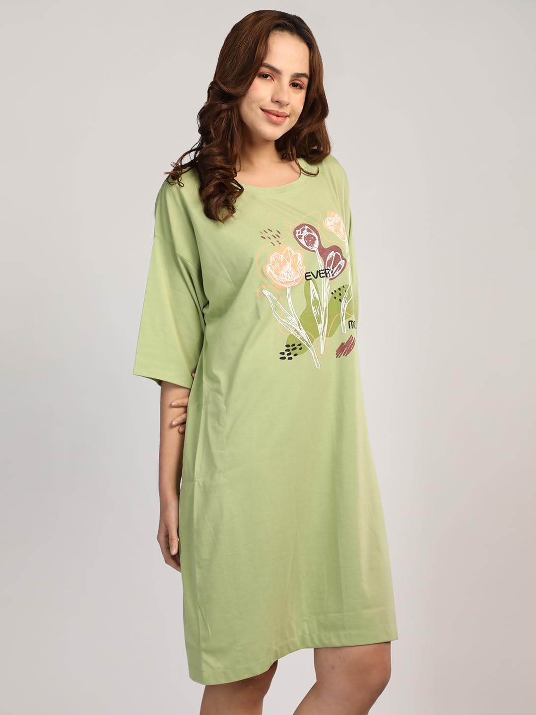 Duchess Mom T-Shirt Dress | Night Dress | Loose Fit | Pre and Post Pregnancy image number 1