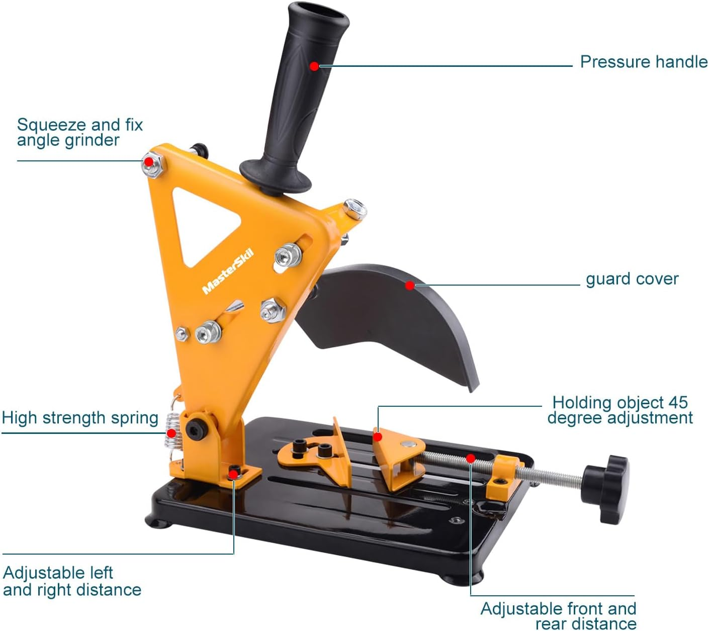 Masterspec Angle Grinder Stand Holder Bench Support Bracket 100-125Mm Machine image number 4