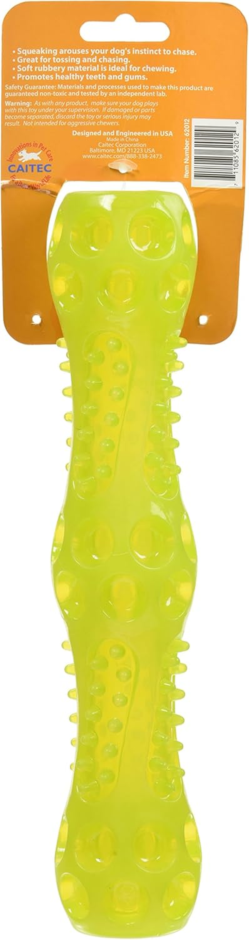 Chase 'N Chomp Durable TPR Squeaking Fetch Stick Dog Toy, Large image number 3