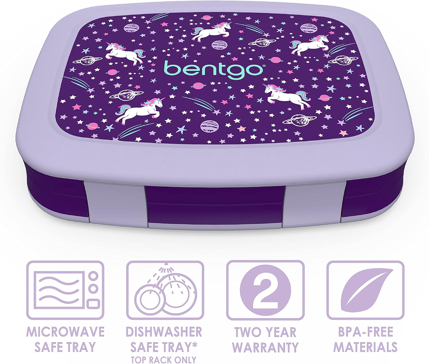 Bentgo Kids Prints Lunch Box - Unicorns image number 4