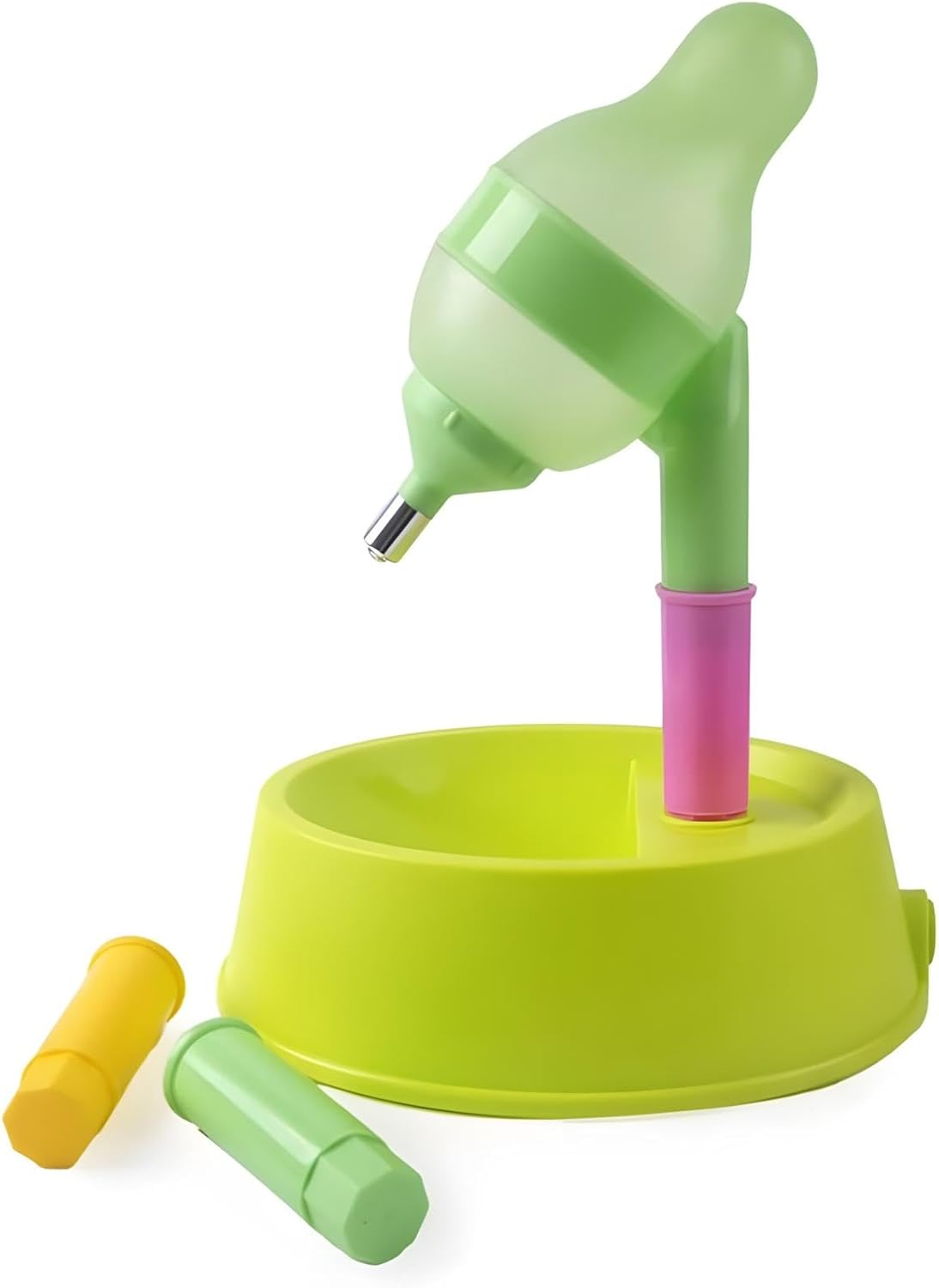 NACOCO Pet Standing Water Dispenser Cat Dog Standing Bowl with Detachable Pole Automatically Feeding Water Height Adjustable (Green) image number 5