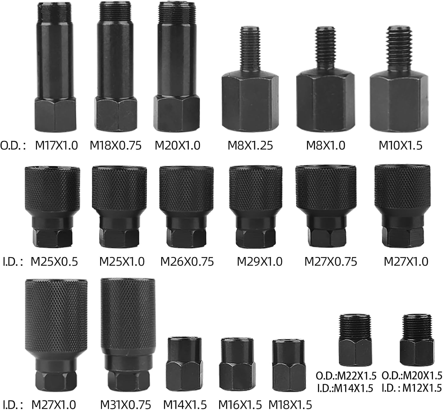 DAYUAN 21 Piece Diesel Injector Puller, Pneumatic Injector Puller with Adapter, Compressed Air Injectors Extractor Tool image number 4