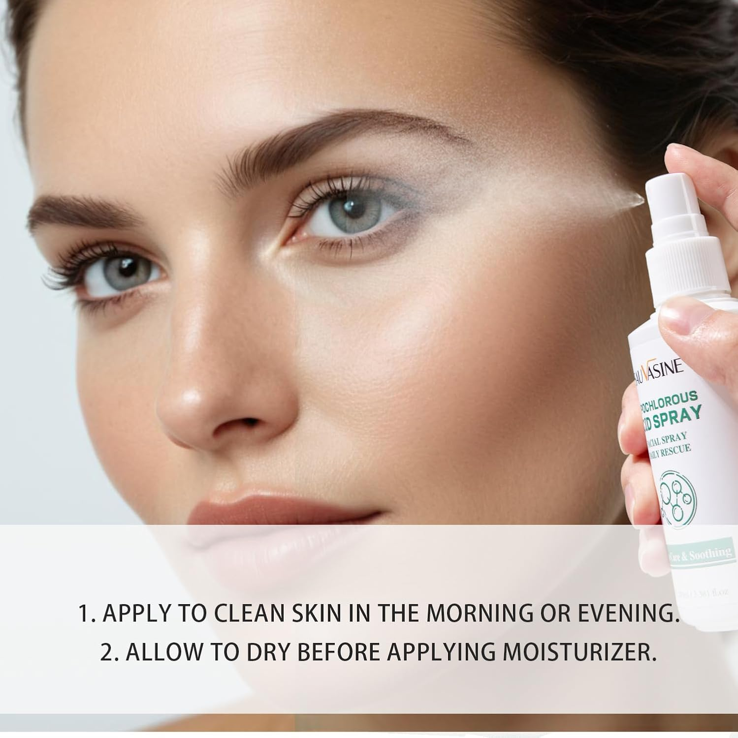 Hypochlorous Acid Face and Skin Spray, 100Ml, Gentle Daily Cleanser for Acne-Prone Skin, Dry Scalp, Toner, Eyelash and Hand Care, Unscented image number 4