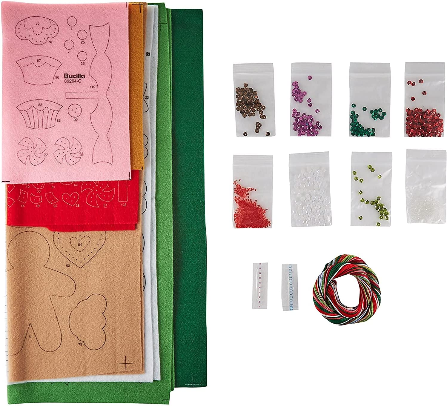 Bucilla Felt Applique Wreath Kit, 15-Inch Round, 86264 Cookies & Candy image number 4