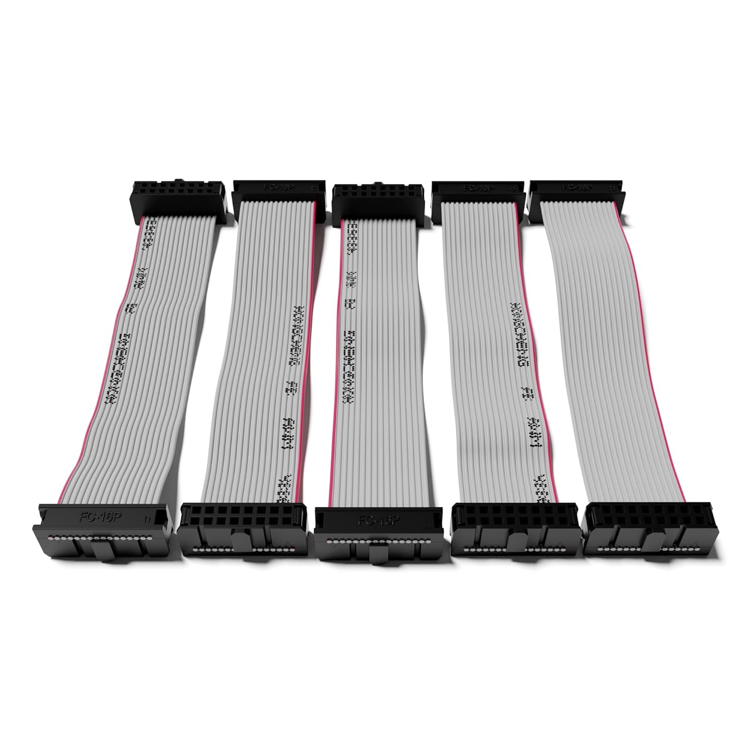 Excelvalley - 5-Pack - Eurorack Flat Ribbon Power Cables Modular Synth Synthesizer [16 to 16 Pins | 10 Cm - 3.94"] image number 5