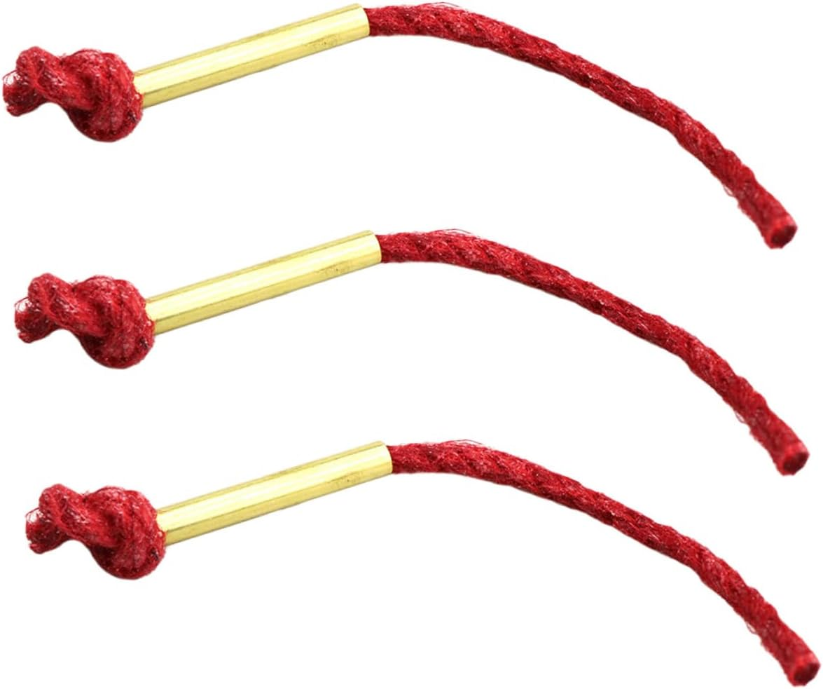 Outdoor Waxed Fire Rope with Aluminum Sleeve 3Pcs, Camping Emergency Fire Starter Wick Cord for Hiking and BBQ Survival image number 5