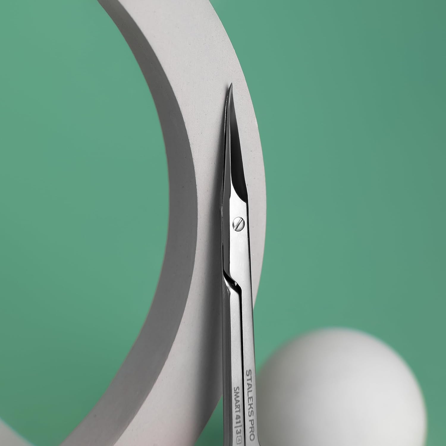 STALEKS PRO by Natury Nails Professional Cuticle Scissors 25 Mm Ergonomic Rings Stainless Steel Smart SS-41/3 image number 1