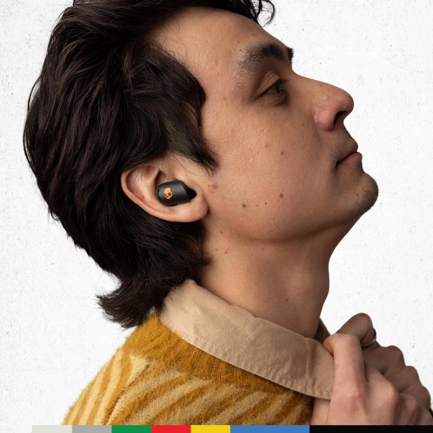 Skullcandy Sesh ANC Active In-Ear Noise Canceling Wireless Earbuds, True Black/Orange image number 3