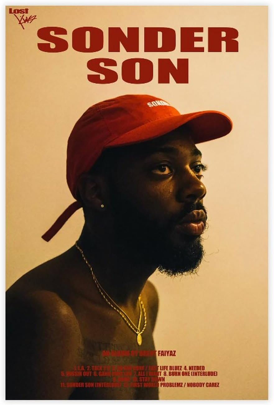 TOBIANG Sonder Son Music Album Cover Signed Limited Edition Canvas Poster Bedroom Decor Office Room Decor Gift Unframe:16X24Inch(40X60Cm) image number 3