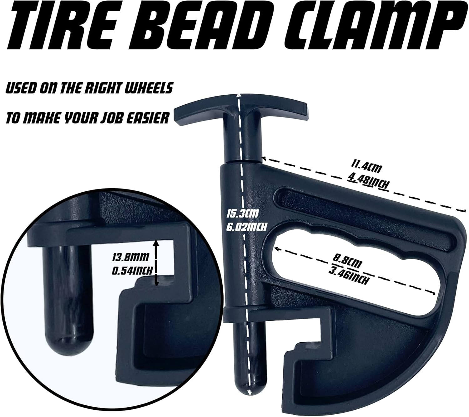 MP2MINGPIN 4PCS Tire Bead Clamp Durable Nylon Tire Changing Tools Drop Center Tool Tire Changer for Car Motorcycle image number 2