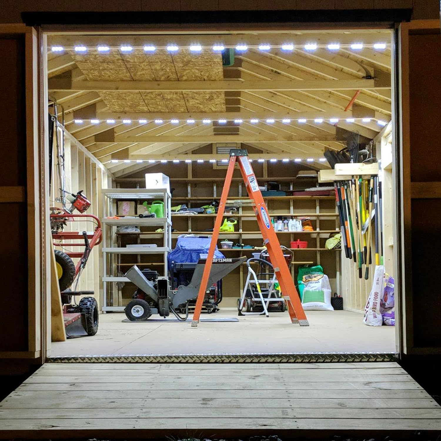 Ampper 12V 40 Leds Interior Van Light Kits, LED Ceiling Lights with Simplified Harness Switch Fuse for Van RV Boats Caravans Trailers and More (10 Modules, White) image number 2